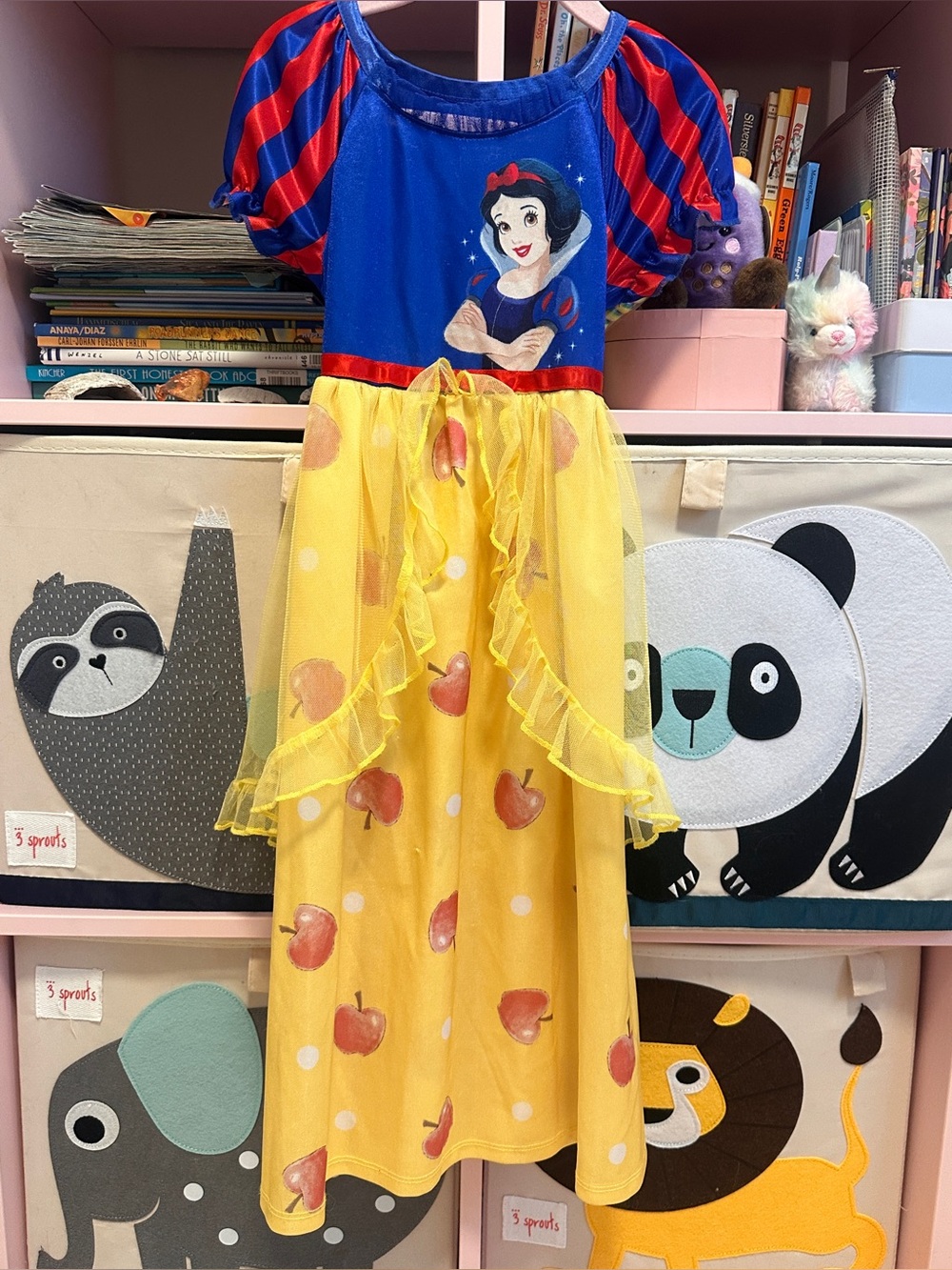 Snow White Yellow & Blue Girls Costume Nightgown Dress 4-5T